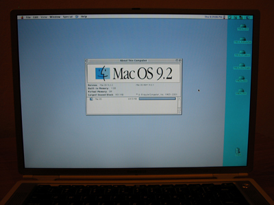 LCD Screen with Mac OS 9