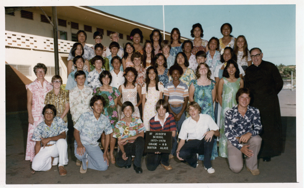 St Joseph School, 1977-1978, Grade 8B Class Photo